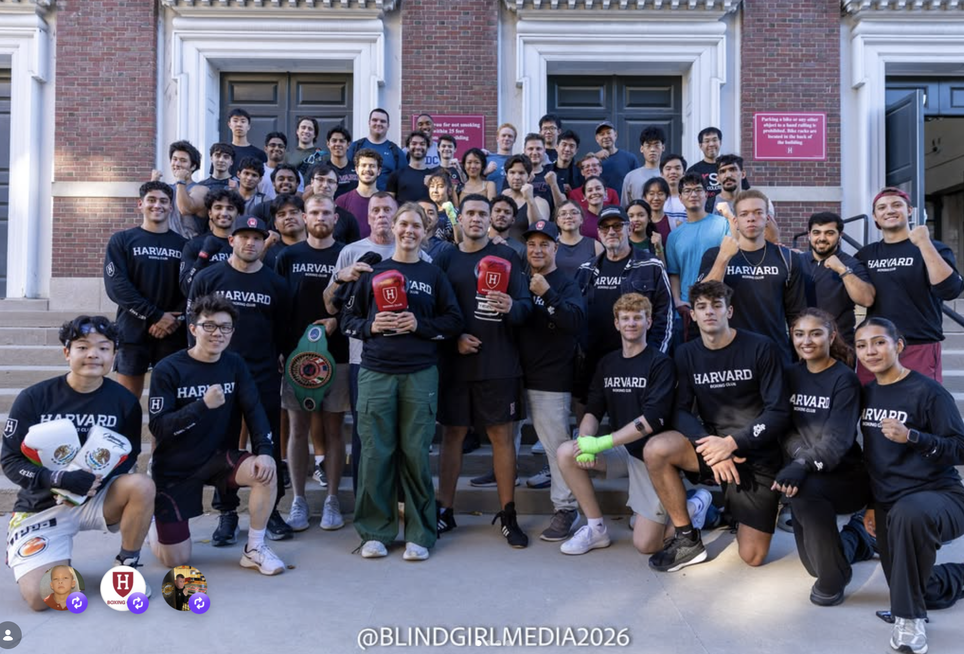 Club members in gloves